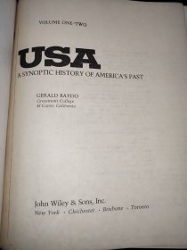 USA A SYNOPTIC HISTORY OF AMERICAS PAST VOLUMES ONE -TWO（美国简史 第1-2卷） 有签名