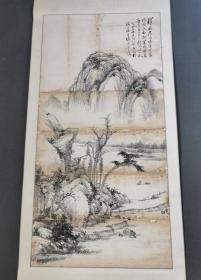 1927年海派石隐，肖三，听香读易居（山水大中堂）八九平尺。