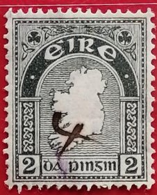袁袁收藏爱尔兰邮票 1922-1923年 普通 爱尔兰地图 12-4 信销
