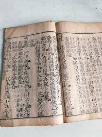 清版木刻《成方切用》存卷三（上下）一册完整。