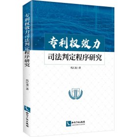 保正版！专利权效力司法判定程序研究9787513088596知识产权出版社代江龙