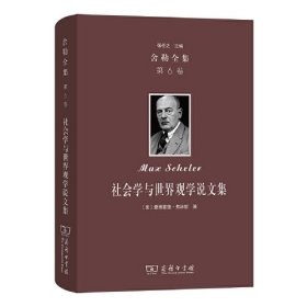 舍勒全集(第6卷)：社会学与世界观学说文集