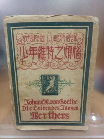 民国珍本外国文学：1931年版：《少年维特之烦恼 》郭沫若译，一册全【毛边本】，书品如图所示！！