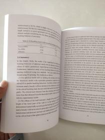 NONLINEAR BUCKLING OF SPHERICAL SHELLS UNDER UNIFORM EXTERNAL PRESSURE 精装16开 全新