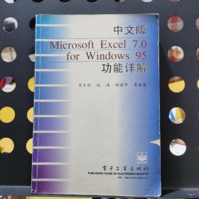 中文版Microsoft Excel 7.0 for Windows 95功能详解