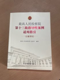 最高人民检察院第十三批指导性案例适用指引（公益诉讼）