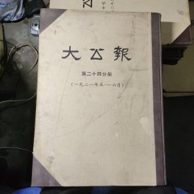 大公报 第二十四分册（1921年5-6月）合订本 精装4开/1980影印本 精装 [自然旧 以图为愎