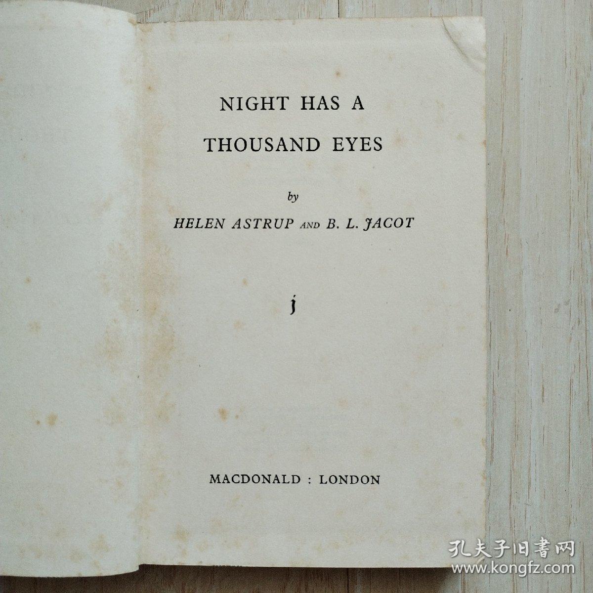 NIGHT HAS A THOUSAND EYES（书脊脱落）