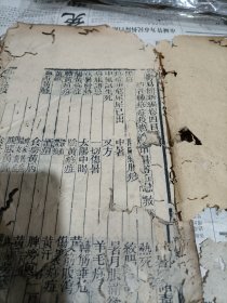 咸丰初，板存湖南湘潭刻本《医方易简新编》一册残，存卷四，治各种痧症疫疠中寒中暑等症急救解毒方，卷五，治外科各症并跌打损伤，有虫蛀破损严重。品差
