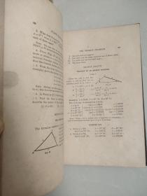 Plane trigonometry and tablets   英文原版  精装小16开 1903年 (好似是真皮硬封)扉页有"天津 华洋书庄 大胡同"(繁体)印