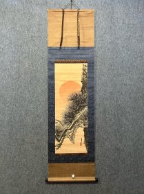 古筆花卉图【松波长年】 明治〜昭和时期锅井克之的早期老师