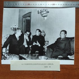 银盐老照片超大尺寸：1979年华国锋访问意大利，同科西加总理会谈