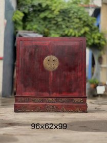 清代座柜 三面描金，品相完美，使用方便