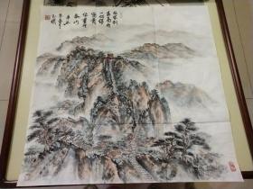 名家书画《吴玉檩》山水一幅，尺寸68×70，C428