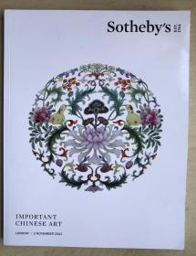 苏富比拍卖图录： IMPORTANT CHINESE ART (2 NOVEMBER 2021)（16开）