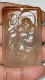 天然玛瑙牌子，吊坠，俏色巧雕【双薪临门】带朱砂，工漂亮，回血惠让价出，不接刀，默认顺丰快递，因二手藏品，售后不退换不墨迹，看好下单，出价无悔。墨迹拉黑！