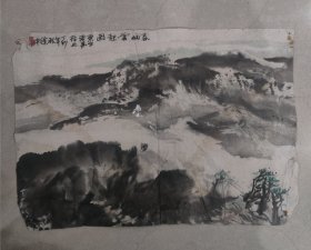 H 100 真迹 江苏著名书画家 扬州国画院院长 徐中 山水横幅