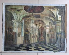 佚名欧洲风景名胜油画"威尼斯圣马可大教堂"10488