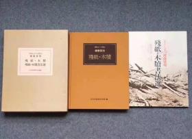 日本书道教育会议发行《楼兰发现·残纸·木牍书法选》两册一套，一册为布面精装，一册为解读。带原盒，品佳，1988年发行