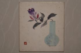 【包手绘】日本回流老画 民国时期和风浮世绘卡纸画（带背板）20