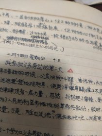 著名记者马常贵1965年日记 政治日记 生活日记 文学日记 学习日记 劳动日记 运动日记 (1965年写满了日记本)