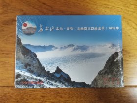长白山之巅.天池（东南西北四麓全景）明信片 未开封