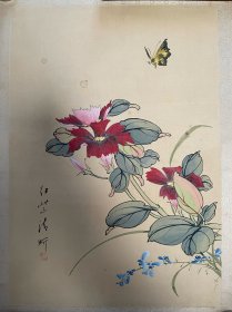 工笔花鸟画国画花卉字画书画墨迹墨宝作品纯手绘条幅竖幅竖版单幅单条小品