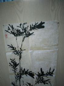 佚名老画《墨竹》，笔墨老练，寓意深长...