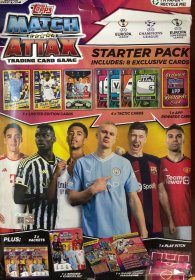 2023-2024 TOPPS MATCH ATTAX游戏版 欧冠 欧联 球星卡 初始包 限量卡 卡册 游戏对战板 现货 全新