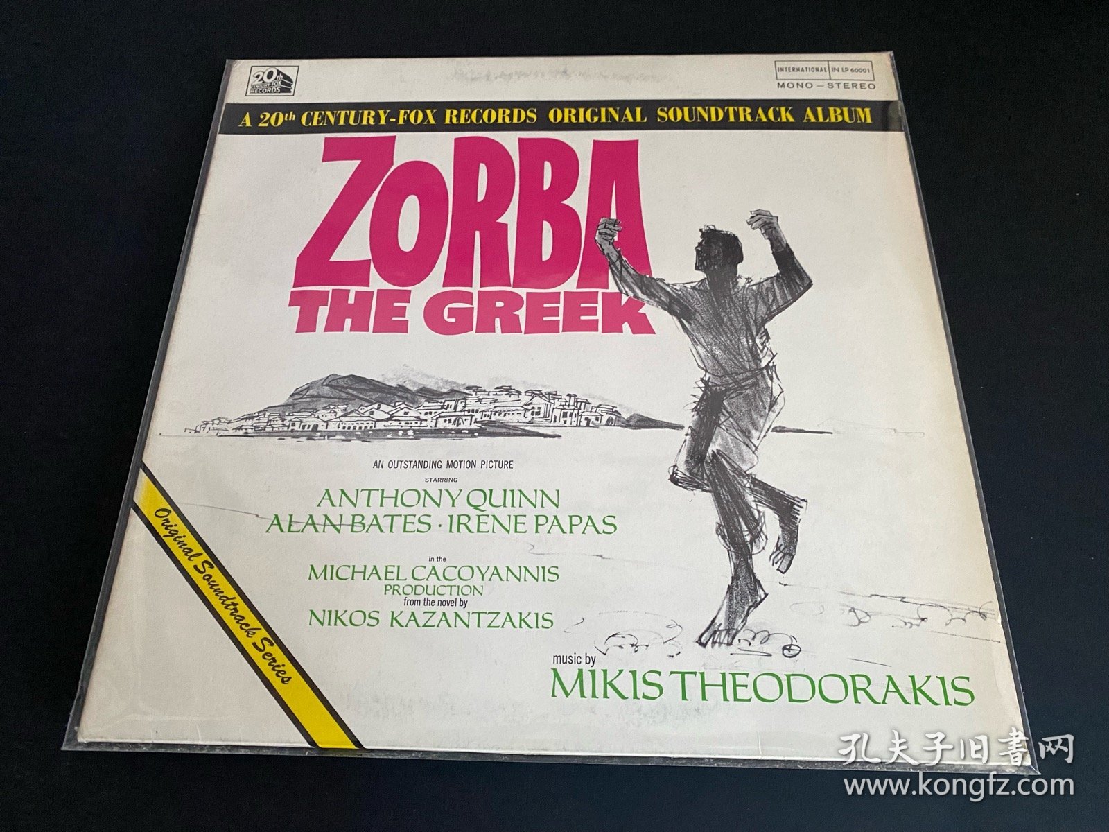 美版 ZORBA THE GREEK 希腊人在佐巴 1964 电影原声 无划痕 12寸LP黑胶唱片