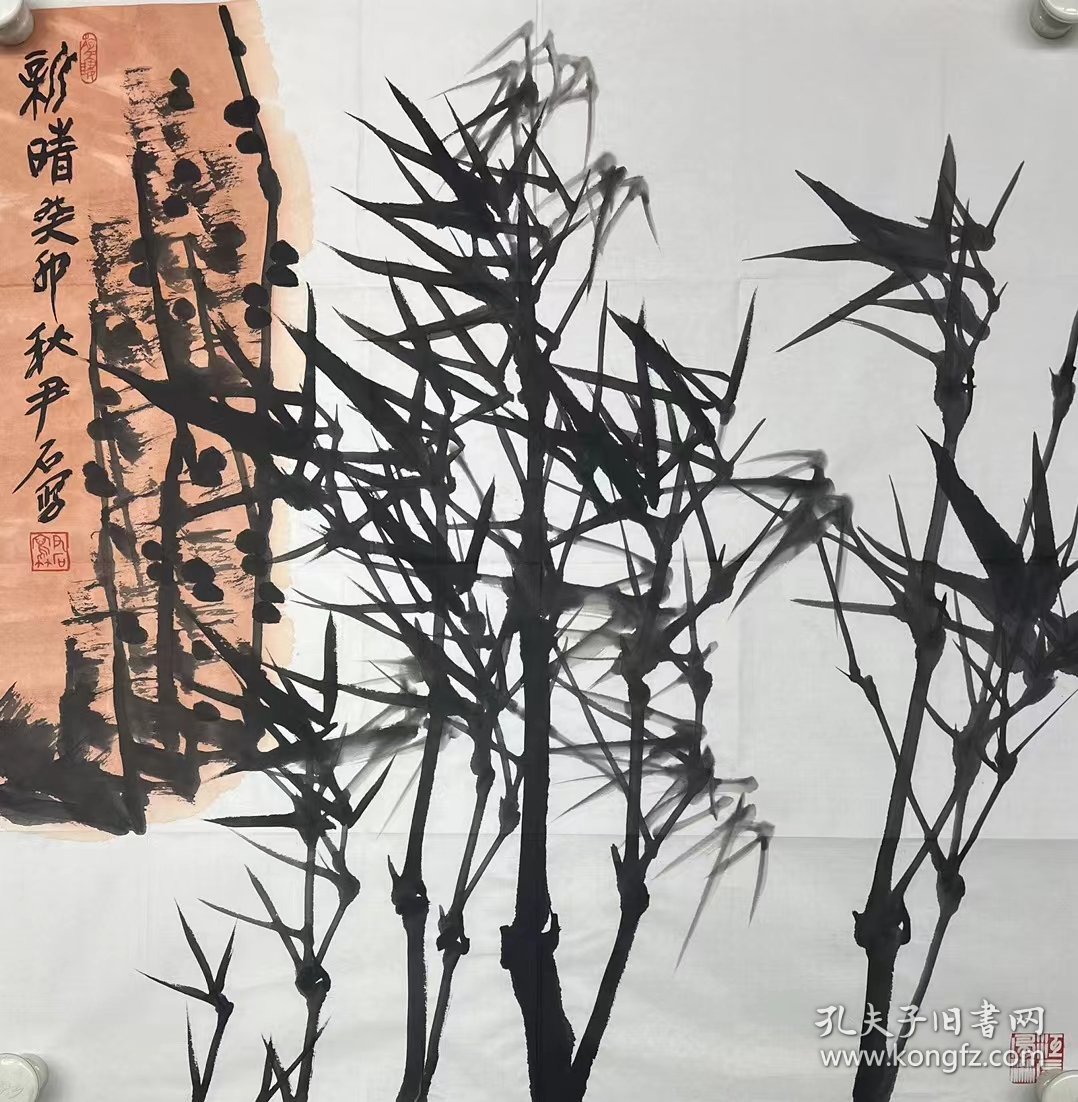 尹石 斗方作品 ​ 尹石（笔名：南乡子），画家、书法篆刻家、诗人。1953年12月生于洪泽湖畔。中国美术家协会会员、第六、七、八届理事、江苏省美术家协会原常务副主席兼秘书长、中国画学会理事、国家一级美术师、南京印社副社长，南京大学、东南大学、江苏大学兼职教授，江苏省文化艺术研究院特聘研究员。