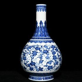 《精品放漏》乾隆青花胆瓶——清代瓷器收藏