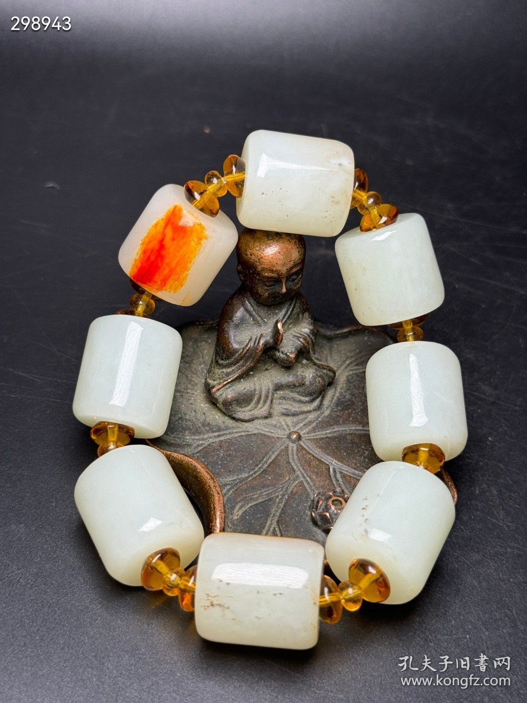 珍藏清代和田玉玉勒子手串