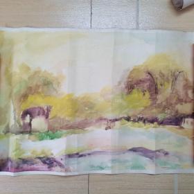 廖秋嫒（美术学院学生作品）2张合售