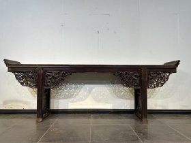 古玩旧藏大尺寸清代老条案 木质楠木 面心板一块独板 全品无修 尺寸长300宽46高97厘米