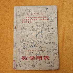 山东省中学试用课本 数学用表，有语录