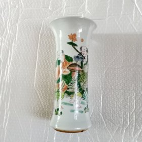 五彩和合二仙花觚