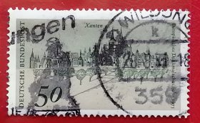 联邦德国邮票 西德 1975年 欧洲古迹保护年 克桑滕全景 4-4 信销 著名的景点为始建于1263年的哥特式建筑圣维克多大教堂。也是众多古罗马遗址的所在处，因其古罗马博物馆和考古公园而知名。