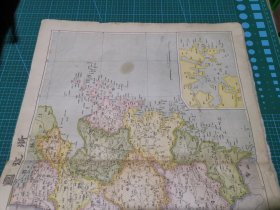 清代地图 光绪三十二年 1906年《二十世纪中外大地图》散页 第十八图 浙江省 杭州府 嘉兴府 湖州府 绍兴府 严州府 宁波府 金华府 台州府 衢州府 温州府 处州府 定海厅