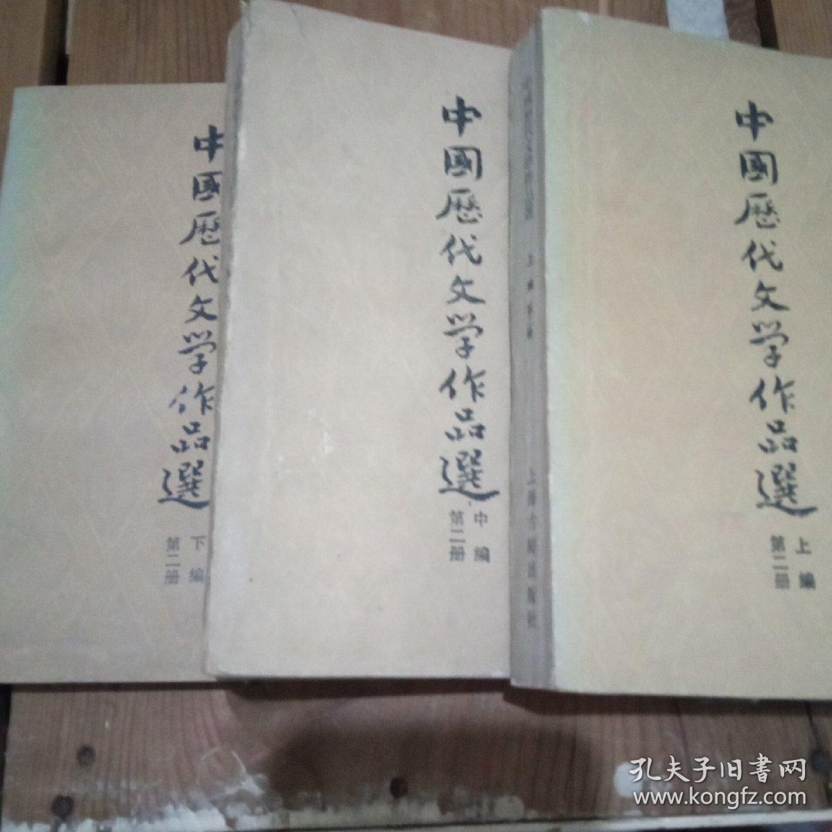 中国历代文学作品第二册(上中下)