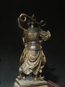 铜 拓金【韦陀】 佛像造像 尺寸:高65厘米 宽25厘米 厚22厘米 重14.1公斤