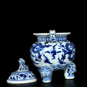 明宣德青花龙纹熏香炉29/19厘米