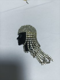 日本回流 vintage 胸针埃及艳后头像个性别针 有作者款 独特胸针