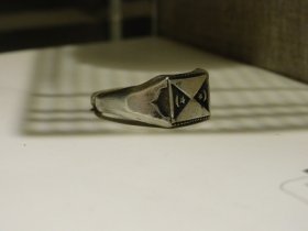 J3【复刻】 民国时期老款经典星月银戒指