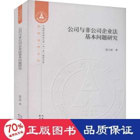 公司與非公司企業(yè)法基本問題研究 法學(xué)理論 雷興虎