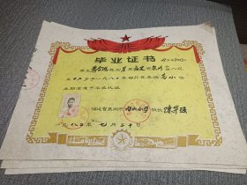 泉州萧氏学生毕业证四份，内山小学改蓬莱小学城东中学，从萧到肖