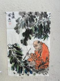 保真名家字畫，李廣仁68X45cm起拍價(jià)200元
     當(dāng)代著名畫家，山東東阿縣人，曾任山東東阿文化館館長(zhǎng)，東阿文化館研究館員。系山東省美術(shù)家協(xié)會(huì)會(huì)員,聊城市美術(shù)家協(xié)會(huì)理事, 師承著名國(guó)畫家李苦禪先生