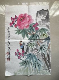 旧画一副，尺寸：45x 30，包手绘不是印刷品，标价就是实价。