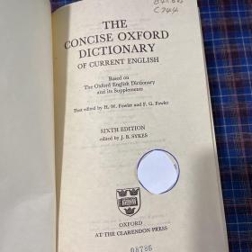New Edition
THE CONCISE OXFORD DICTIONARY