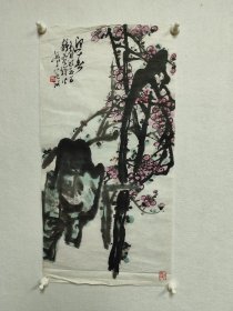 成都老画家谢每予梅花